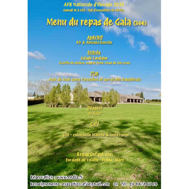 16/05/2026 Repas de Gala de la Nationale d'élevage